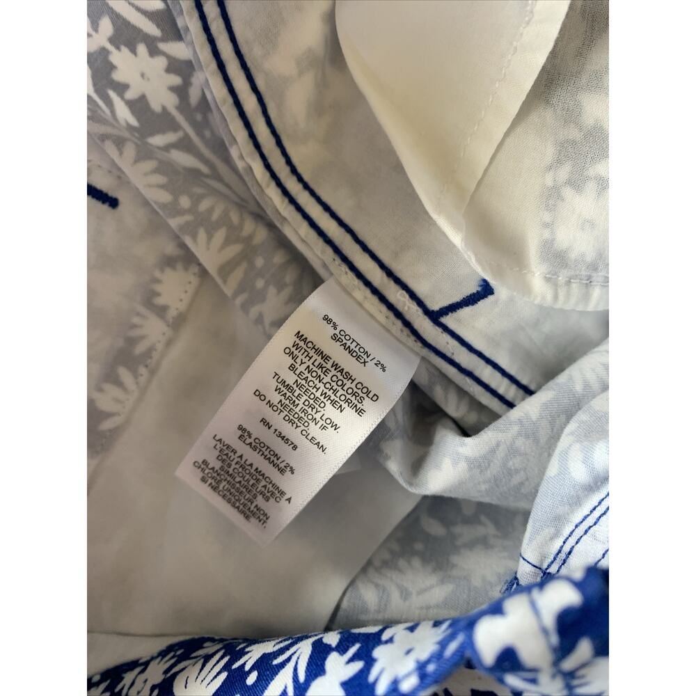 Vineyard Vines Floral Shorts Womens 4 Blue White Stretch Chino Preppy NWT - Picture 7 of 15
